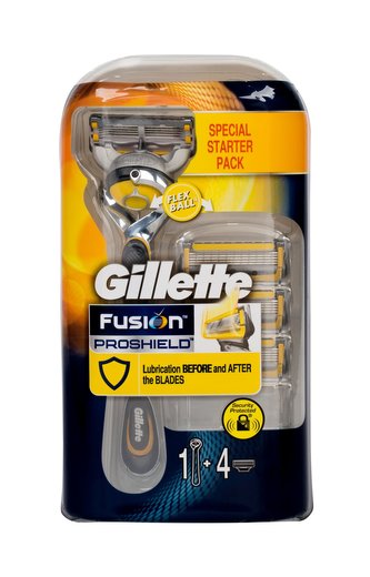 Gillette Fusion Proshield holicí strojek s jednou hlavicí 1 ks + náhradní hlavice 3 ks