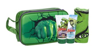 Marvel Avengers Hulk sprchový gel 75 ml + šampon 2in1 75 ml + ručník + kosmetická taštička