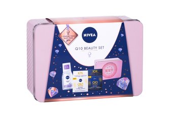 Nivea Q10 Power denní pleťová péče SPF15 + noční pleťová péče 50 ml + micelární voda MicellAIR 100 ml + plechová dóza