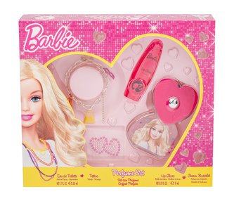 Barbie Barbie toaletní voda 50 ml + tetování + lesk na rty 9 ml + řetízek na ruku 1 ks