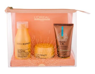 L´Oréal Professionnel Série Expert šampon 100 ml + maska na vlasy 75 ml + krém na vlasy Mythic Oil Creme Universelle 50 ml + kosmetická taštička