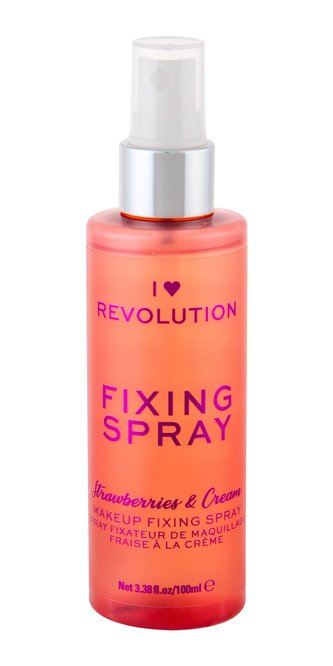 Makeup Revolution London I Heart Revolution Fixátor makeupu Fixing Spray 100 ml Strawberry & Cream pro ženy Makeup Revolution London I Heart Revolution Fixátor makeupu Fixing Spray 100 ml Strawberry & Cream pro ženy