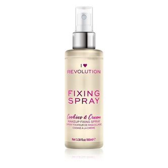 Makeup Revolution London I Heart Revolution Fixátor makeupu Fixing Spray 100 ml Cookies & Cream pro ženy Makeup Revolution London I Heart Revolution Fixátor makeupu Fixing Spray 100 ml Cookies & Cream pro ženy