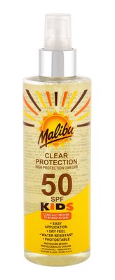 Malibu Kids Opalovací přípravek na tělo Clear Protection 250 ml SPF50 pro děti