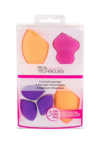 Real Techniques Sponges houbička Sculpting Sponge 1 ks + houbička Complexion Sponge 2 ks + houbička Mini Eraser Sponge 3 ks