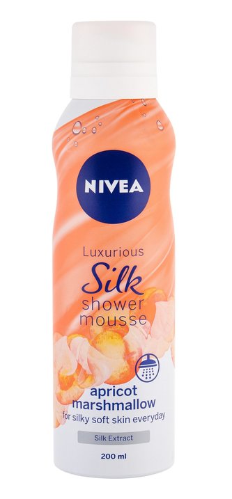 Nivea Silk Mousse Sprchová pěna Apricot Marshmallow 200 ml pro ženy