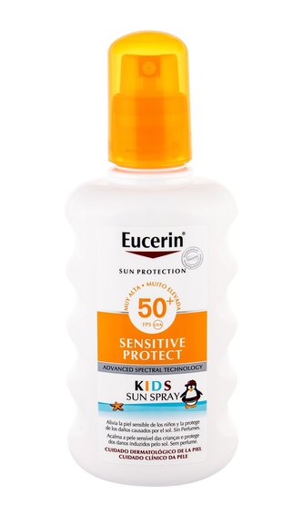 Eucerin Sun Kids Sensitive Protect Opalovací přípravek na tělo Sun Spray 200 ml SPF50+ pro děti Eucerin Sun Kids Sensitive Protect Opalovací přípravek na tělo Sun Spray 200 ml SPF50+ pro děti