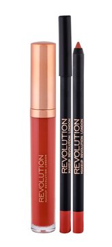 Makeup Revolution London Retro Luxe tekutá rtěnka 5,5 ml + konturovací tužka na rty 1 g