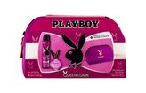 Playboy Queen of the Game toaletní voda 40 ml + deodorant 150 ml + kosmetická taška