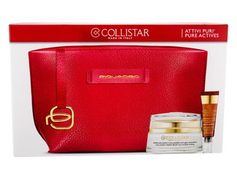 Collistar Pure Actives pleťový krém 50 ml + péče o oční okolí 7,5 ml + kosmetická taštička Piquadro