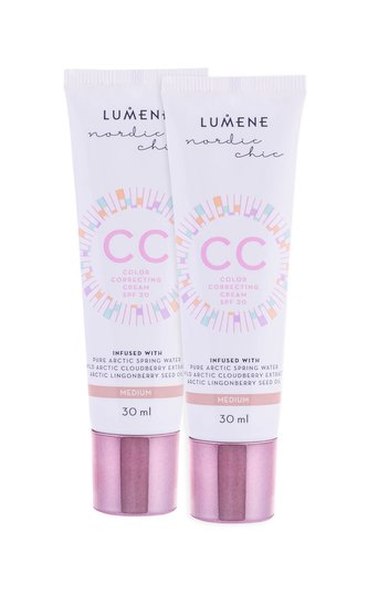 Lumene Nordic Chic CC krém CC Color Correcting 2x30 ml Medium SPF20 pro ženy