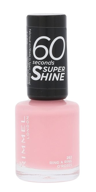 Rimmel London 60 Seconds Lak na nehty Super Shine 8 ml 262 Ring A Ring O´Roses pro ženy Rimmel London 60 Seconds Lak na nehty Super Shine 8 ml 262 Ring A Ring O´Roses pro ženy
