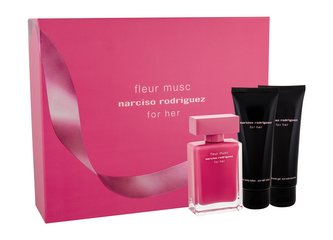 Narciso Rodriguez Fleur Musc for Her parfémovaná voda 50 ml + sprchový gel 75 ml + tělové mléko 75 ml