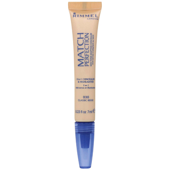 Rimmel London Match Perfection Korektor 2in1 Concealer & Highlighter 7 ml 020 Soft Ivory pro ženy