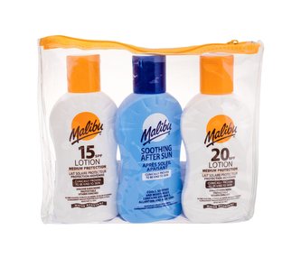 Malibu Lotion mléko na opalování SPF20 100 ml + mléko na opalování SPF15 100 ml + mléko po opalování 100 ml