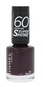 Rimmel London 60 Seconds Lak na nehty Super Shine 8 ml 345 Black Cherries pro ženy