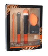 Real Techniques Brushes špachtle na krém 1 ks + kulička na masáž očního okolí 1 ks + štetec na podkladovou bázi 1 ks + houbička na make-up 1 ks + stojánek na houbičku 1 ks