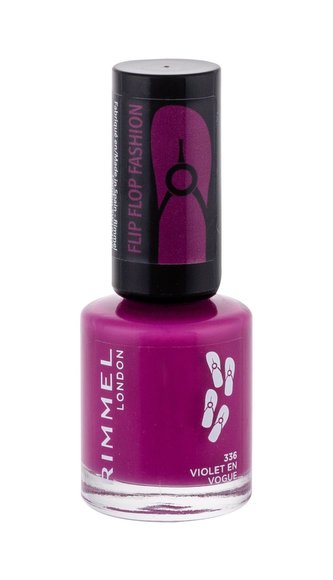 Rimmel London 60 Seconds Lak na nehty Flip Flop 8 ml 336 Violet En Vogue pro ženy Rimmel London 60 Seconds Lak na nehty Flip Flop 8 ml 336 Violet En Vogue pro ženy