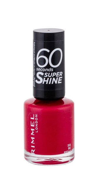 Rimmel London 60 Seconds Lak na nehty Super Shine 8 ml 312 Be Red-y pro ženy