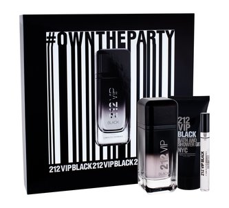 Carolina Herrera 212 VIP Men parfémovaná voda 100 ml + sprchový gel 100 ml + parfémovaná voda 10 ml