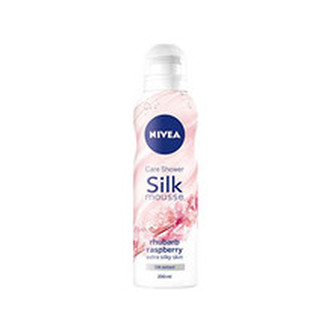 Nivea Silk Mousse Sprchová pěna Rhubarb Raspberry 200 ml pro ženy