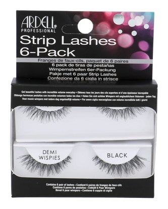 Ardell Strip Lashes Umělé řasy Demi Wispies 6 ks Black pro ženy