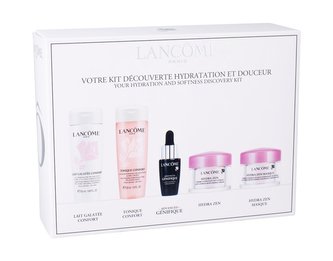 Lancôme Hydra Zen denní pleťová péče 15 ml + noční pleťová maska 15 ml + čisticí mléko 50 ml + čisticí voda 50 ml + pleťové sérum Advanced Genifique 7 ml
