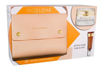 Collistar Pure Actives denní pleťová péče 50 ml + péče o oční okolí 7,5 ml + kabelka
