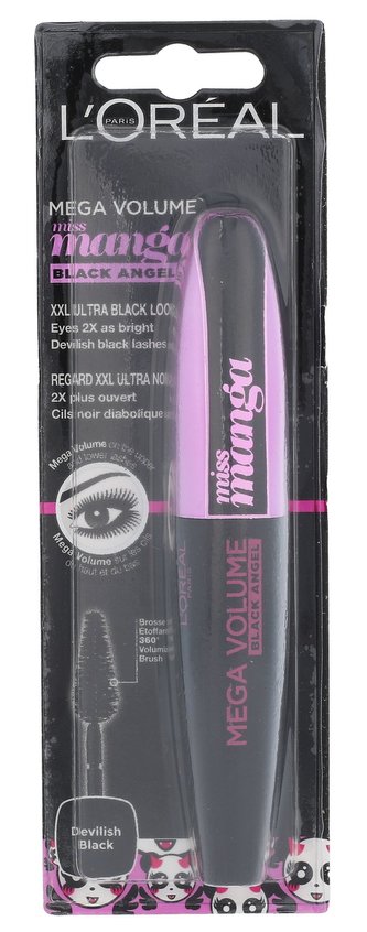 L´Oréal Paris Mega Volume Miss Manga Řasenka Black Angel 8,5 ml Devilish Black pro ženy L´Oréal Paris Mega Volume Miss Manga Řasenka Black Angel 8,5 ml Devilish Black pro ženy