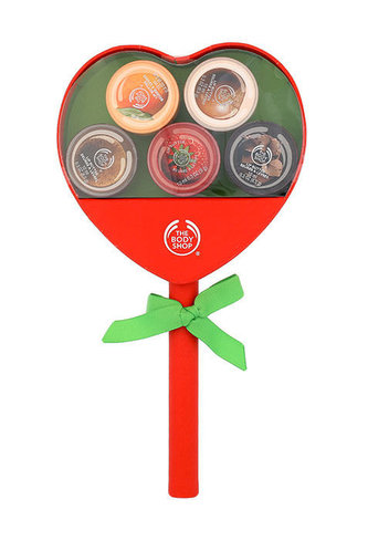 The Body Shop Strawberry péče o rty Strawberry 10 ml + péče o rty Chocomania 10 ml + péče o rty Shea 10 ml + péče o rty Mango 10 ml + péče o rty Coconut 10 ml