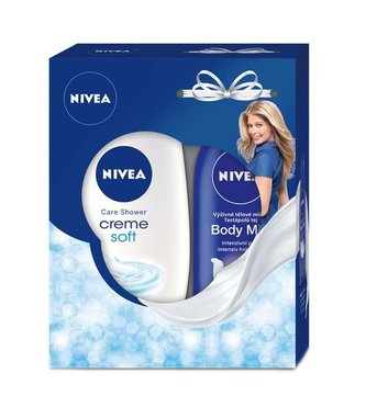 Nivea Creme Soft sprchový krém 250 ml + tělové mléko 250 ml