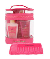 Victoria´s Secret Pure Seduction vyživující tělový spray 60 ml + tělové mléko 60 ml + sprchový gel 60 ml + hřeben + ručník + kosmetická taška