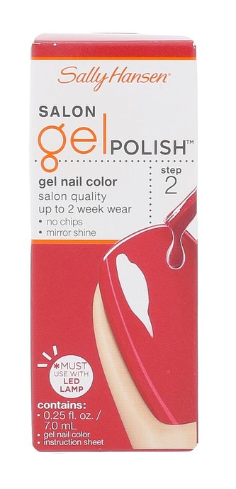 Sally Hansen Salon Gel Polish Lak na nehty Step 2 7 ml 220 Red My Lips pro ženy