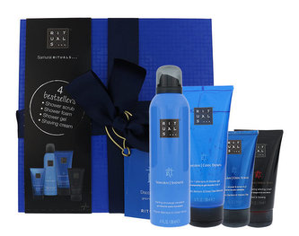 Rituals Samurai sprchový gel a šampon 2v1 200 ml + sprchová pěna 200 ml + tělový peeling 70 ml + krém na holení 70 ml Rituals Samurai sprchový gel a šampon 2v1 200 ml + sprchová pěna 200 ml + tělový peeling 70 ml + krém na holení 70 ml