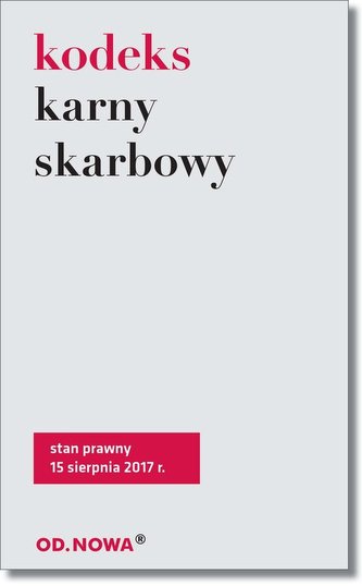 KODEKS KARNY SKARBOWY 08 2017