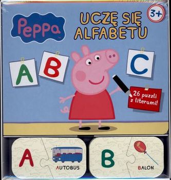 UCZĘ SIĘ ALFABETU ŚWINKA PEPPA Z PUZZLAMI
