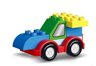 Klocki duże kreatywne wyścigówka