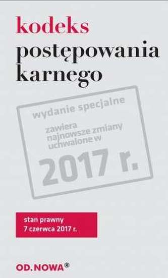 KODEKS POSTĘPOWANIA KARNEGO 06.2017