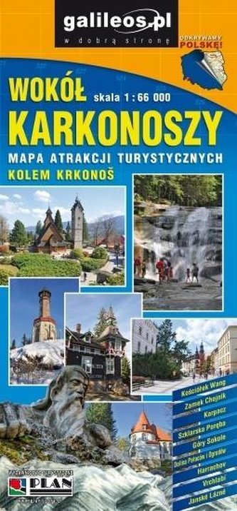 Mapa atrakcji turyst. - Wokół Karkonoszy 1:66 000