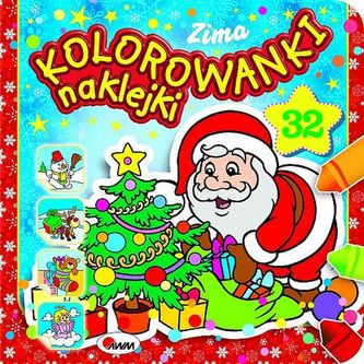ZIMA KOLOROWANKI NAKLEJKI