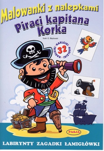 PIRACI KAPITANA KORKA MALOWANKI Z NALEPKAMI