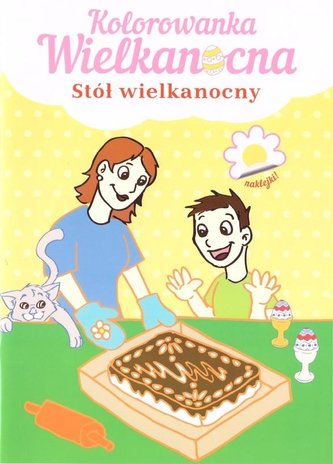 Kolorowanka Wielkanocna. Stół wielkanocny