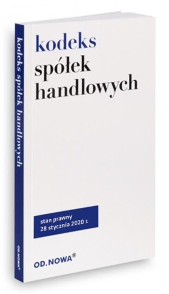 Kodeks spółek handlowych 28.01.2020 Kodeks spółek handlowych 28.01.2020