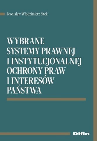 Wybrane systemy prawnej i instytucjonalnej...
