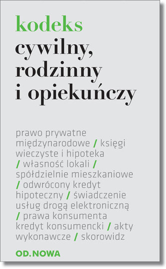 Kodeks cywilny rodzinny i opiekuńczy. St.pr. 12.01.2016