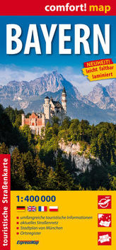 Bayern laminowana mapa samochodowo-turystyczna 1:400 000
