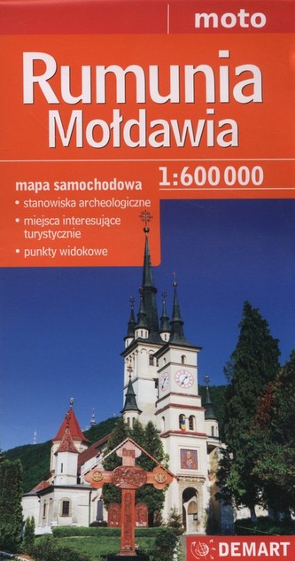 Rumunia, Mołdawia mapa samochodowa