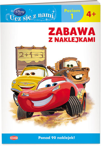Disney Ucz się z nami Zabawa z naklejkami Auta 4+ Disney Ucz się z nami Zabawa z naklejkami Auta 4+