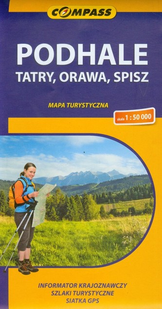 Podhale Tatry, Orawa, Spisz mapa turystyczna