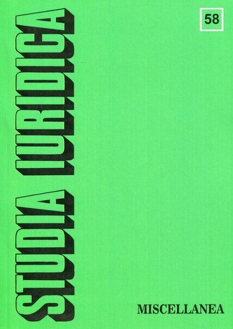 Studia Iuridica Tom 58 Miscellanea